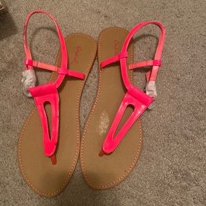 Neon pink sandals size 12